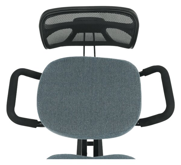 KONDELA Ergonomická kľakačka, sivá/čierna, RUFUS