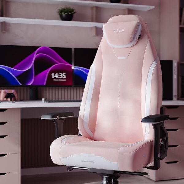 Ružová herná stolička Diablo X.Eye Prime Akira Pink