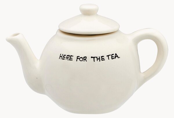 Ručne maľovaný čajník Here For The Tea
