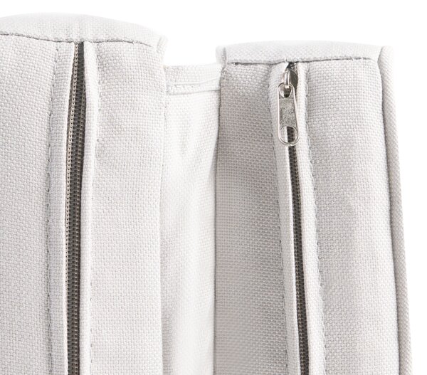 Záhradné ležadlo béžová umelý ratan hliník polyester látkový vankúš nastaviteľné sklopné operadlo moderný štýl exteriér