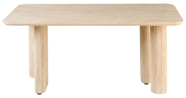 Jedálenský stôl svetlohnedý MDF 180 x 90 cm obdĺžnikový so širokými nohami minimalistický štýl jedáleň kuchyňa
