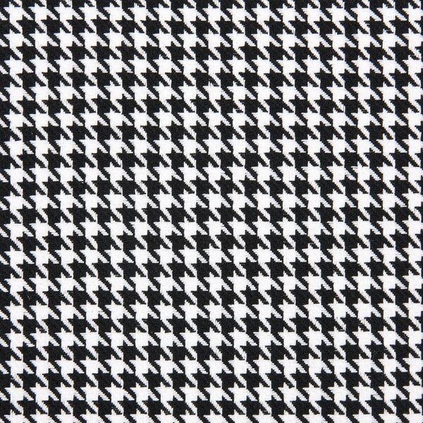 Sada 2 jedálenských stoličiek čierna a biela čalúnená vzor kohútej stopy bez opierok rúk čierne železné nohy retro jedáleň