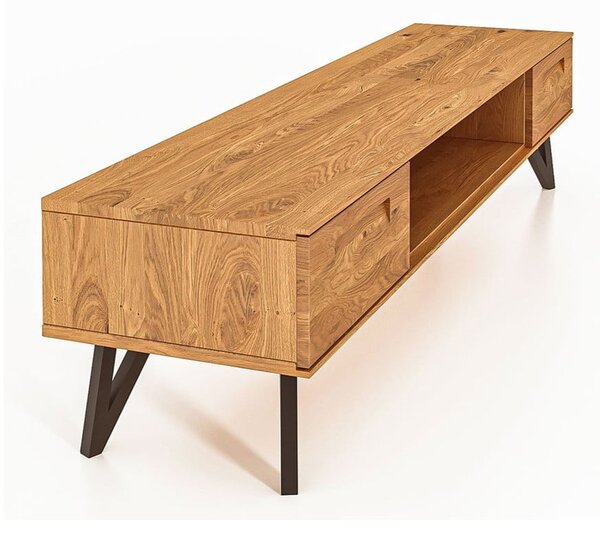 TV stolík z dubového dreva 182x42 cm Golo - The Beds