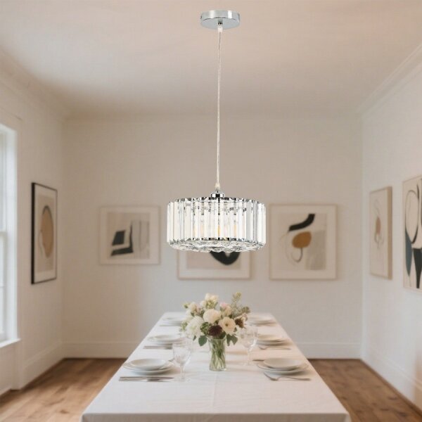 Luster na lankách VETRO 1xE27/60W/230V lesklý chróm