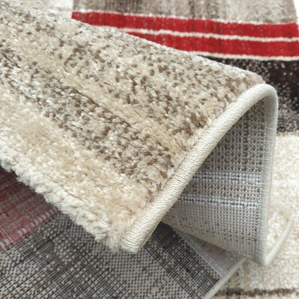 Spoltex , Kusový koberec Florentina 613-64 beige/red, 80x150, béžová, obývacia izba