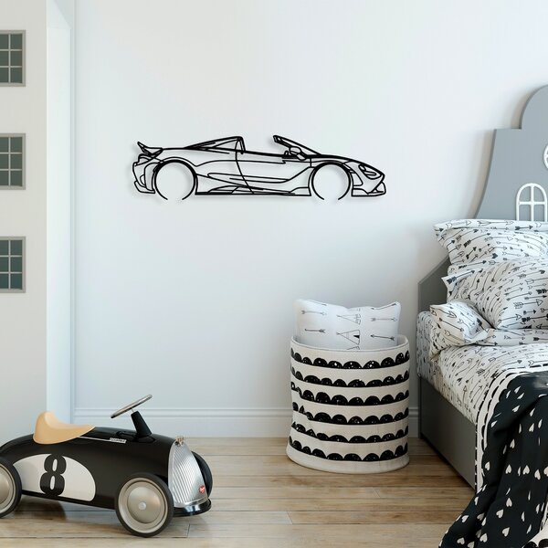 Wallity Nástenná kovová dekorácia McLaren 720S Silueta čierna