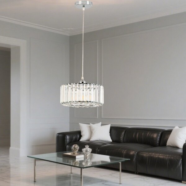 Luster na lankách VETRO 1xE27/60W/230V lesklý chróm