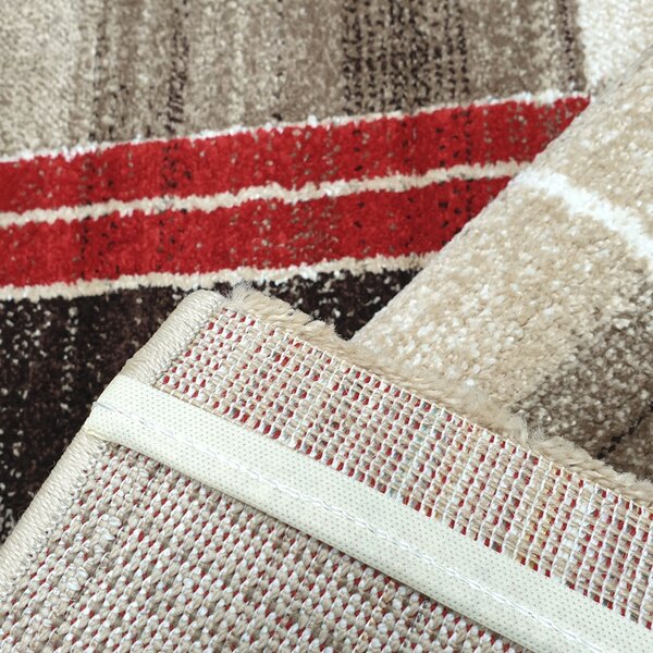 Spoltex , Kusový koberec Florentina 613-64 beige/red, 80x150, béžová, obývacia izba