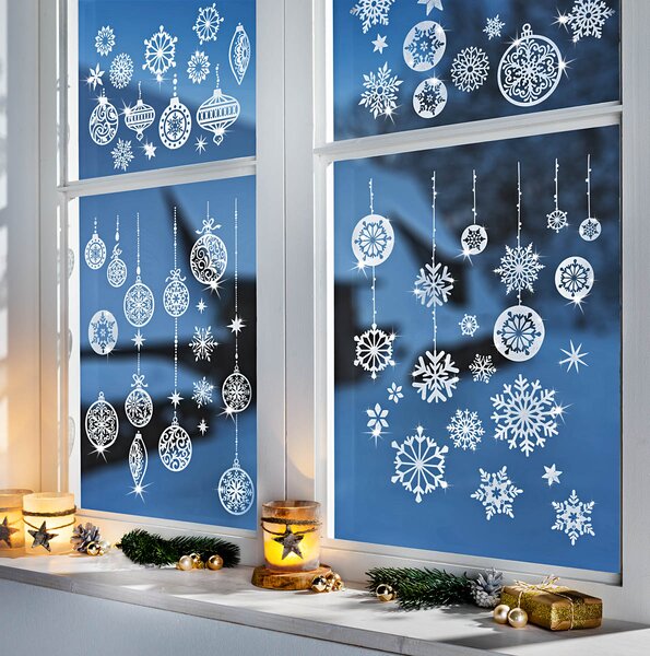 Weltbild Nálepky na okná White Christmas, 70-dielna sada