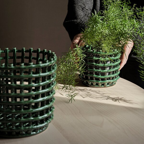 Košík Ceramic Large, Emerald Green – Ferm Living