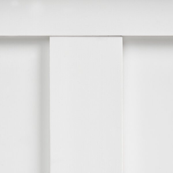 Posteľ biela borovicové drevo 180 x 200 cm s čelom lamelový rošt úložný priestor minimalistický škandinávsky štýl spálňa