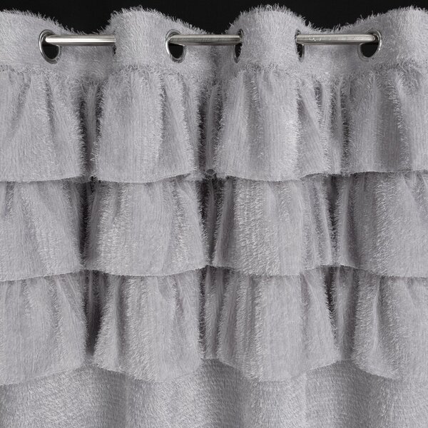 ZÁVES NA KRÚŽKOCH AGIS2 140X250 CM STRIEBORNÁ