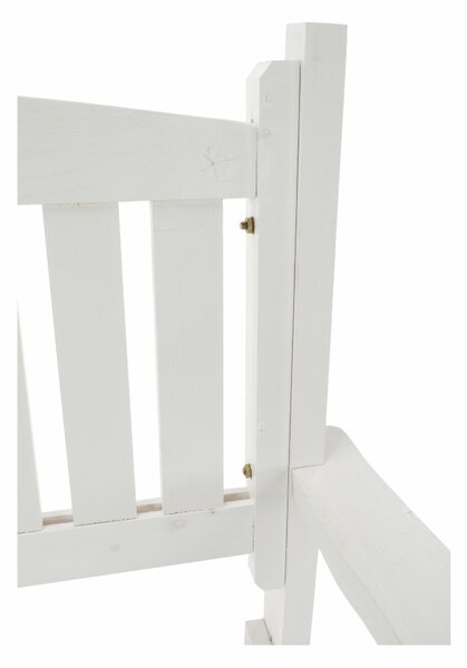 KONDELA Záhradná lavička, biela, 150cm, AMULA