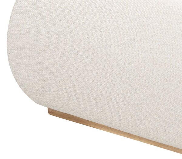 Posteľ s úložným priestorom svetlobéžová látkové čalúnenie polyester 180 x 200 cm s čelom moderný štýl spálňa