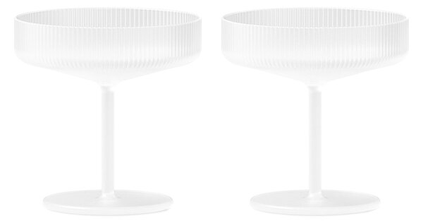 Poháre na šampanské Ripple, Frosted, sada 2 kusov – Ferm Living