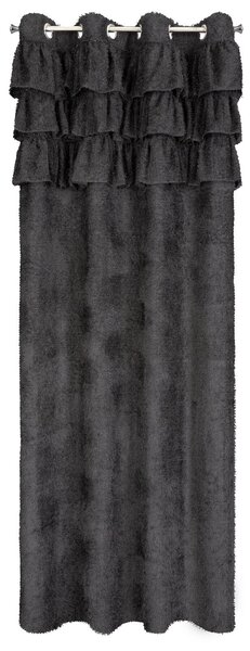 ZÁVES NA KRÚŽKOCH AGIS 2 140X250 CM ČIERNA