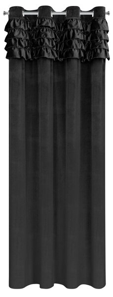 ZATEMŇOVACÍ ZÁVES NA KRÚŽKOCH ERIN 140X250 CM ČIERNA