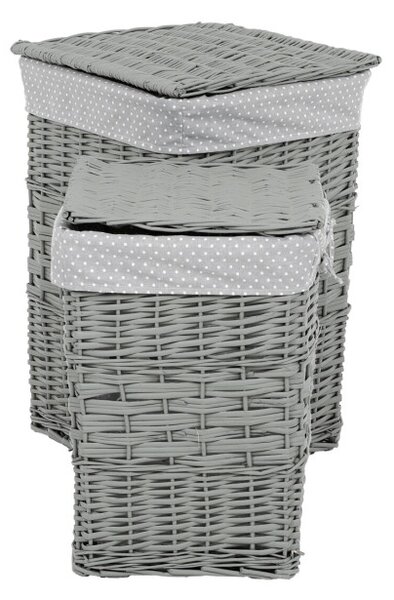 Set dvoch košov na prádlo sivý PRN2016 GREY (2 ks)
