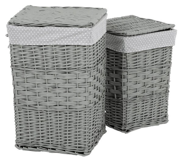 Set dvoch košov na prádlo sivý PRN2016 GREY (2 ks)