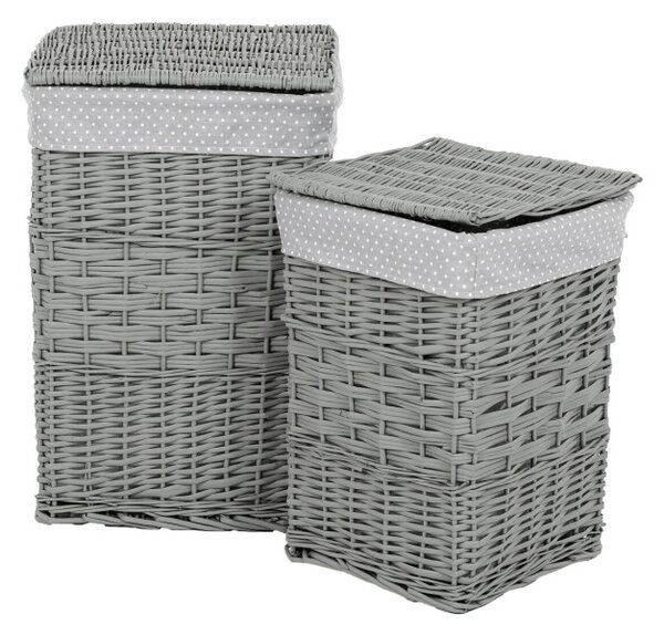 Set dvoch košov na prádlo sivý PRN2016 GREY (2 ks)