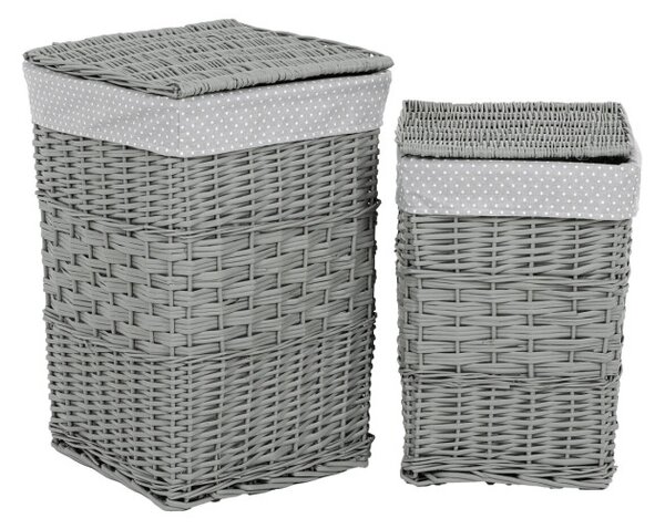 Set dvoch košov na prádlo sivý PRN2016 GREY (2 ks)