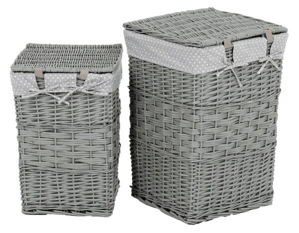 Set dvoch košov na prádlo sivý PRN2016 GREY (2 ks)