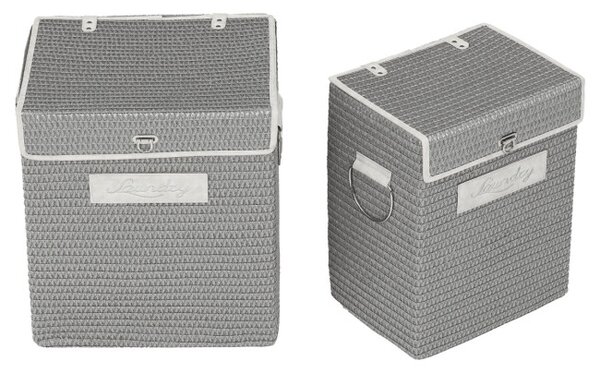 Set dvoch košov na prádlo sivý DT3028 GREY (2 ks)