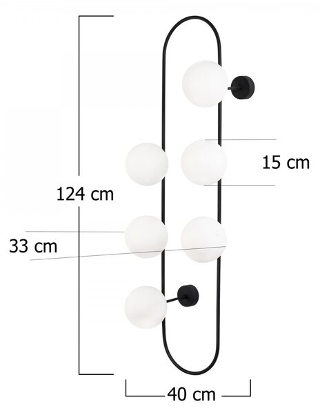 Opviq Nástenná lampa Abekus biela/čierna