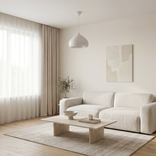 Brilagi - Závesné svietidlo WABI SABI na lanku 1xE27/40W/230V pr. 32 cm biele