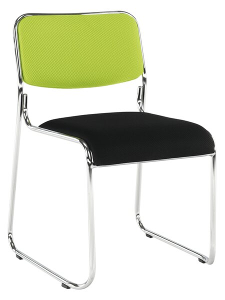 TEMPO Zasadacia stolička, zelená/čierna sieťovina, BULUT