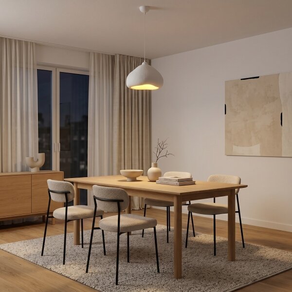 Brilagi - Závesné svietidlo na lanku WABI SABI 1xE27/40W/230V pr. 32 cm biela