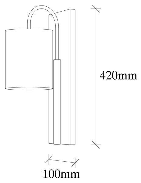 Opviq Nástenná lampa Baston II čierna/hnedá