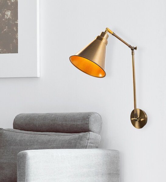 Opviq Nástenná lampa Berceste V zlatá