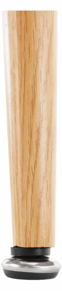 KONDELA Barový stôl, biela/dub, priemer 60 cm, IMAM