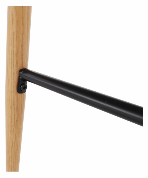 KONDELA Barový stôl, biela/dub, priemer 60 cm, IMAM