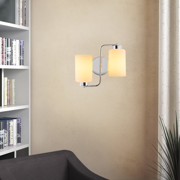 Opviq Nástenná lampa Balcova III strieborná