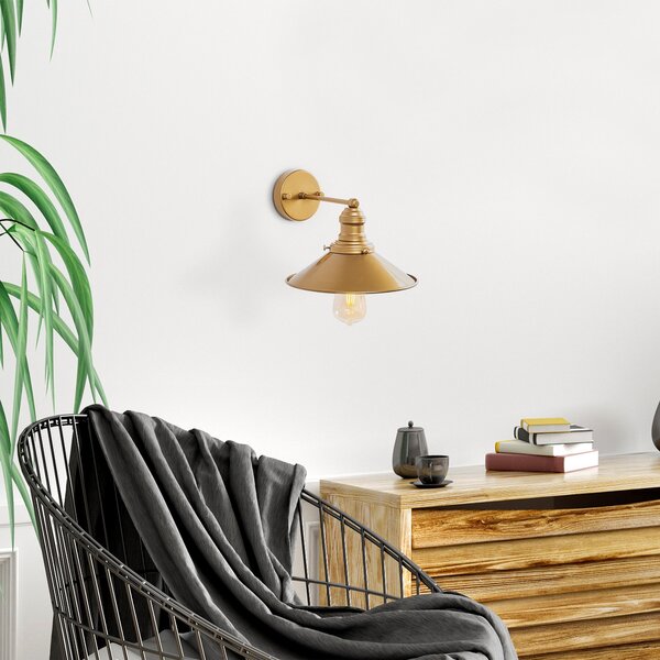 Opviq Nástenná lampa Conical zlatá