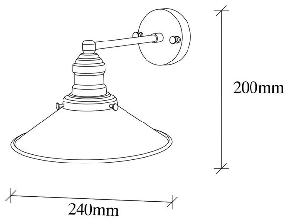 Opviq Nástenná lampa Conical zlatá