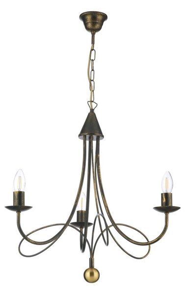 ONLI - Luster na reťazi MILVIA 3xE14/6W/230V bronzový