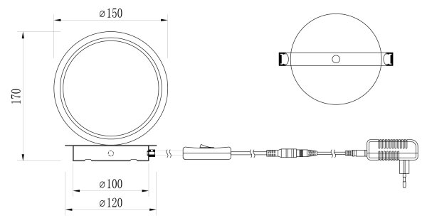ONLI - LED stolová lampa NOELIA LED/4W/230V 17 cm čierna
