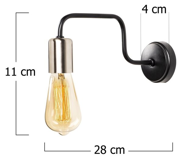 Opviq Nástenná lampa Denge I čierna