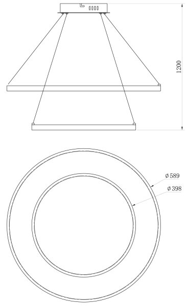 ONLI - LED luster na lankách NOELIA LED/30W/230V čierna