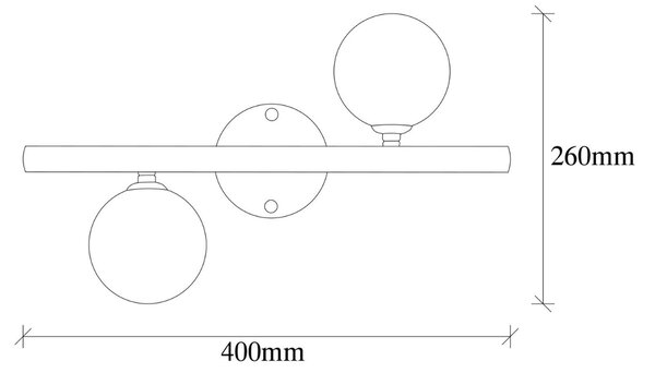 Opviq Nástenná lampa Domino zlatá/mliečne sklo