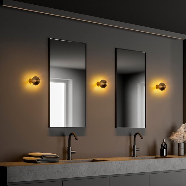 Opviq Nástenná lampa Fungal 12 cm zlatá