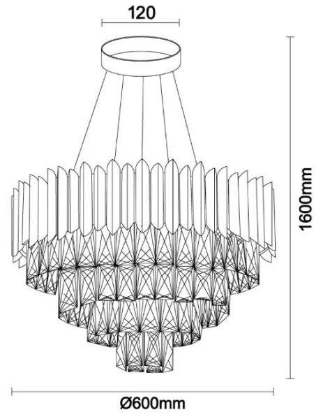 Brilagi - Závesný luster na lanku CARLOS 9xE14/40W/230V priemer 60 cm