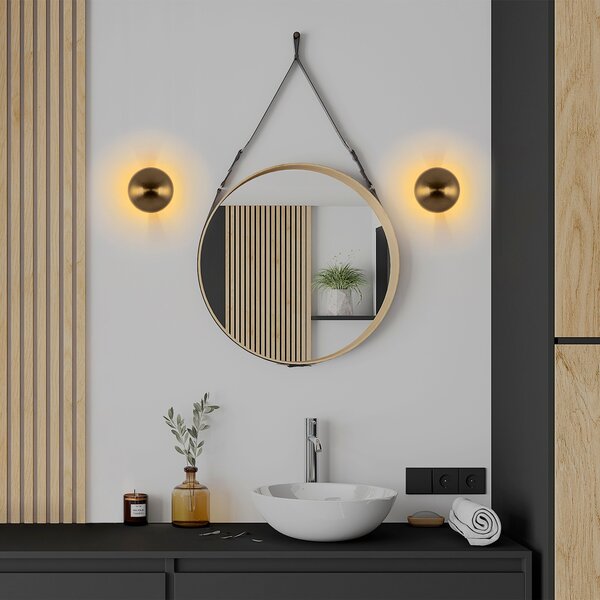 Opviq Nástenná lampa Fungal 16 cm zlatá