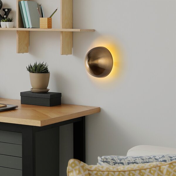 Opviq Nástenná lampa Fungal 20 cm zlatá