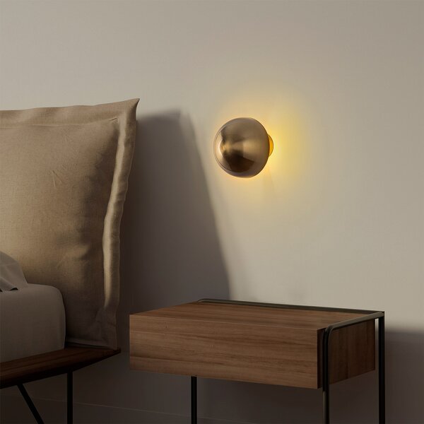 Opviq Nástenná lampa Fungal 16 cm zlatá