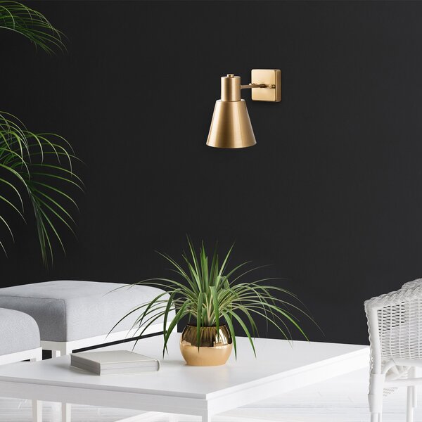 Opviq Nástenná lampa Funnel zlatá