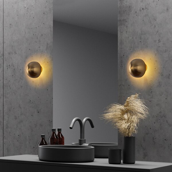 Opviq Nástenná lampa Fungal 16 cm zlatá